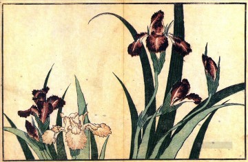 Japanese Painting - irises Katsushika Hokusai Japanese
